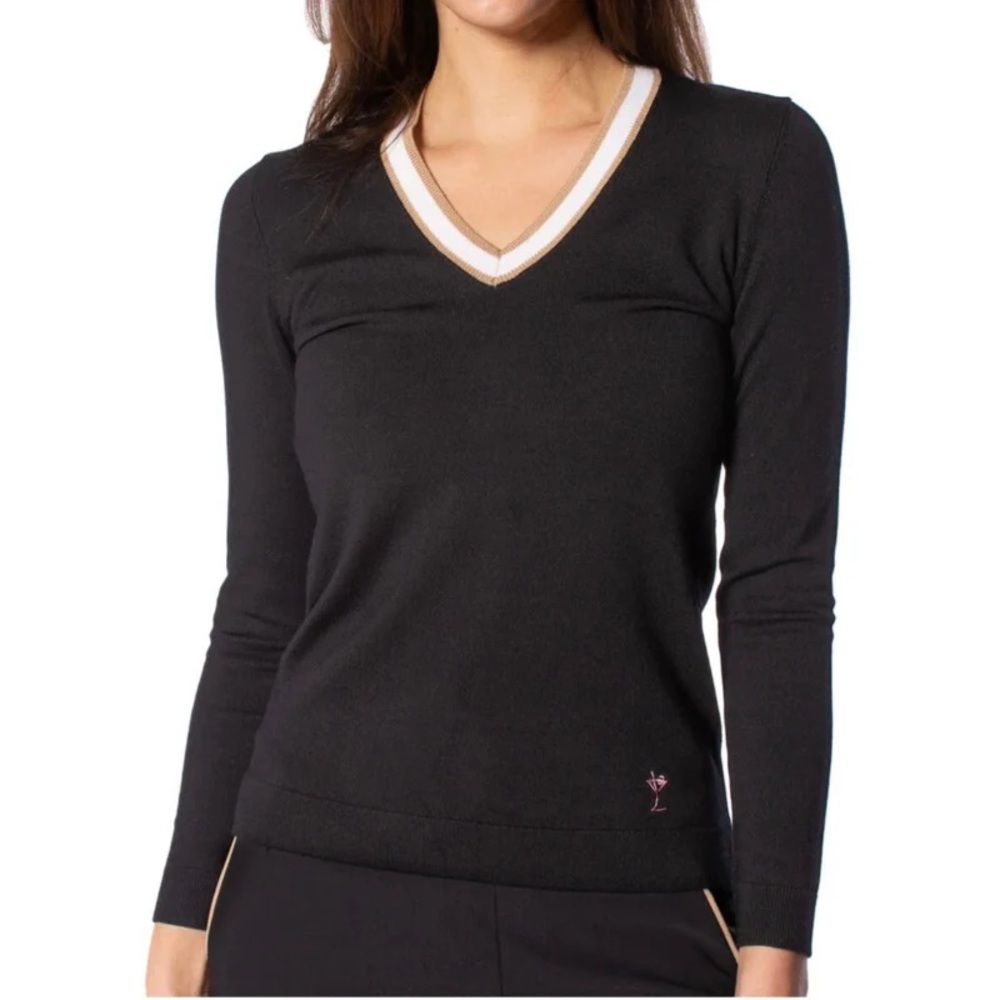 NWT New Golftini Women's V-Neck Extra Small XS Long Sleeve Top Lightweight